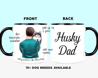 Siberian Husky Gifts Husky Dad Gift Dog Dad Mug Husky Mug Husky Lover Mug Custom Pet Mug Husky Parent Gift Husky Mom Dog Gifts Husky Owner