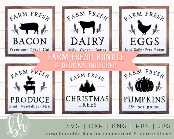Download Farm Fresh Produce Svg Bundle Farmhouse Svg Cut Files Etsy
