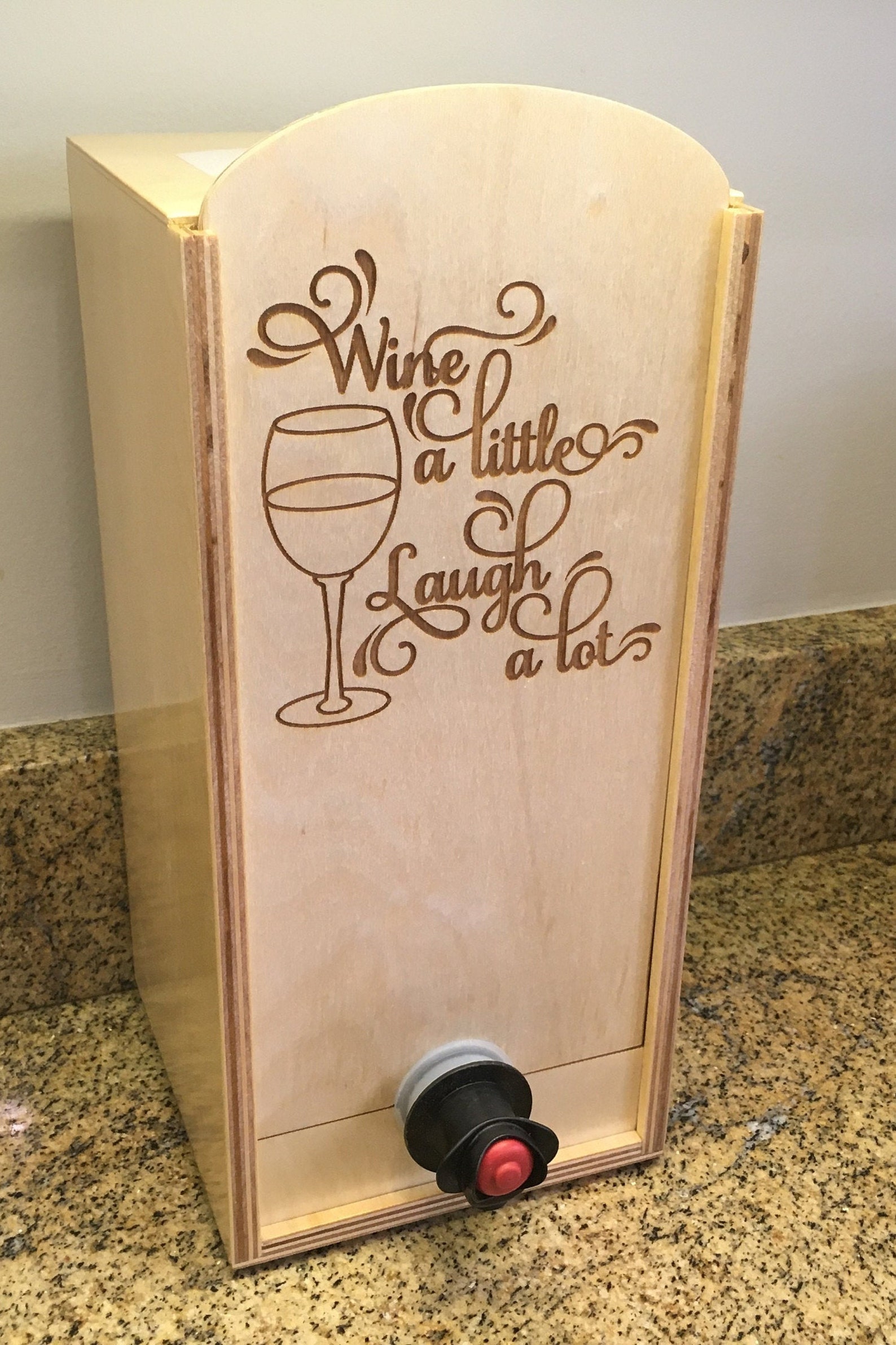 Wooden Wine Box Holds 3 Liter Wine Bladder Etsy Australia