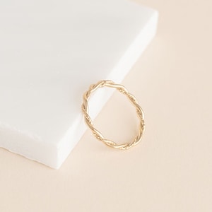 Twisted rope ring, dainty rings, stackable rings, rings for minimalists, thumb rings, index finger rings, thin rings, thumb rings for women