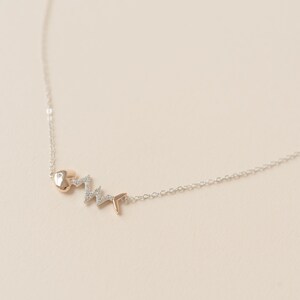 Fish Necklace, Dainty Necklace, Rose Gold Diamond, Fishbone Necklace, Sterling Silver Necklace, teen gifts, birthday gifts, Animal necklace