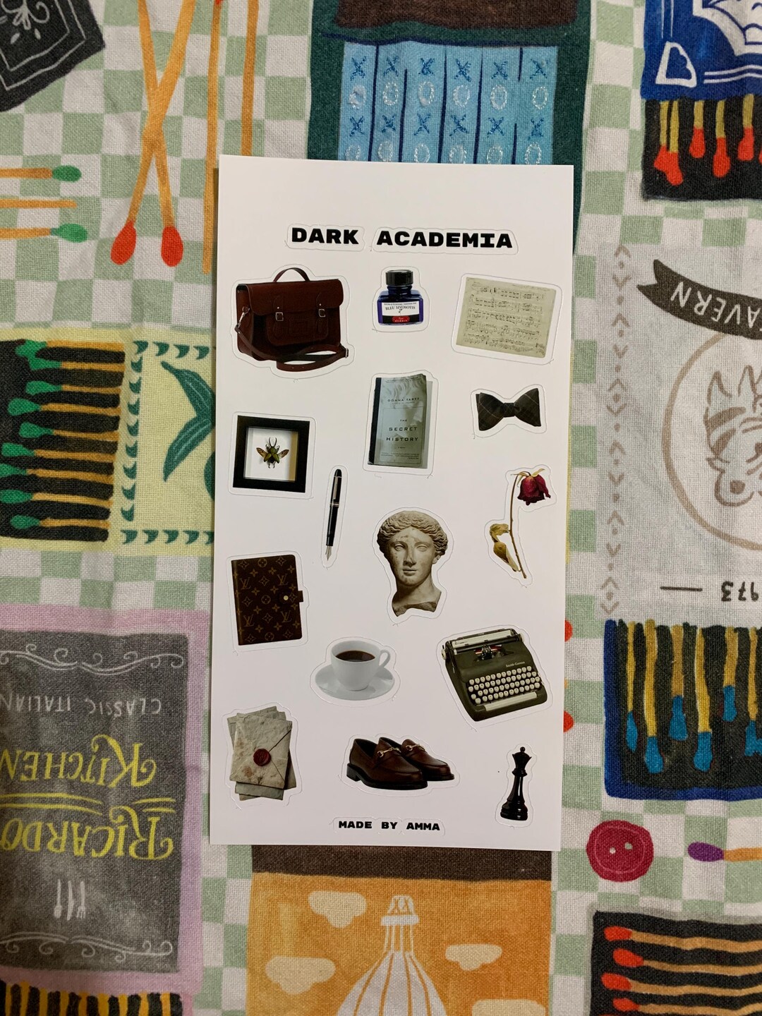 Dark Academia Sticker Sheet - Etsy