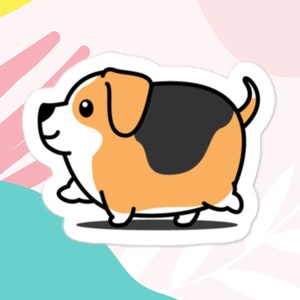 Beagle Sticker Cute Beagle Dog Sticker Beagle Puppy Sticker for Beagle Owners and Beagle Dog Lovers Sticker Gift for Beagle Dog Pet Owners