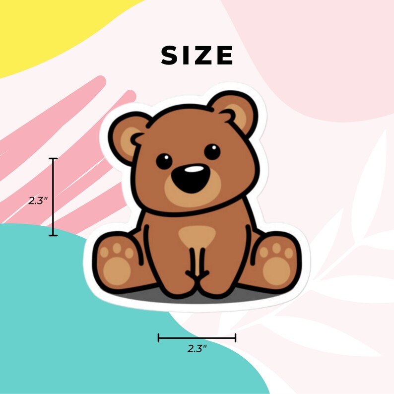 Teddy Bear Sticker Brown Bear Sticker Cute Teddy Bear Stickers for ...