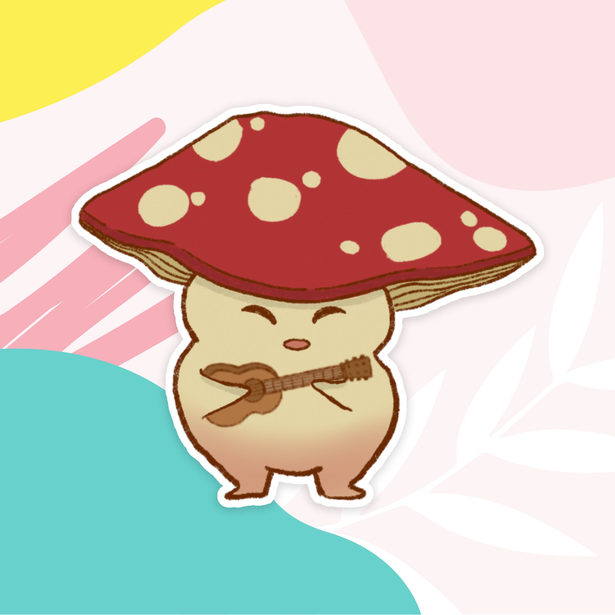 Kawaii Mushroom Cotteagecore Sticker Mushroom Sticker Etsy