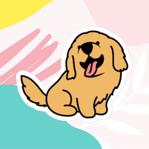 Golden Retriever Sticker Good Golden Retriever Dog Sticker for Golden Retriever Dog Owners and Golden Retriever Dog Lovers Golden Retrievers