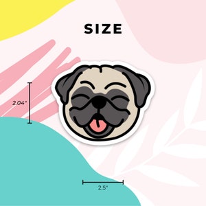 Pug Sticker for Pug Owner Pug Dog Sticker Pug Puppy Sticker for Pug