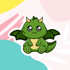 Dragon Sticker Green Dragon Sticker Cute Dragon Sticker Baby Dragon Sticker for Dragon Lovers and Dragon Enthusiasts Dragon Sticker Gifts