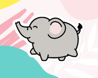 Elephant Sticker Elephant Sticker Gift Cute Elephant Sticker for Elephant Lovers Baby Elephant Sticker Design for Animal Lovers Cute Sticker