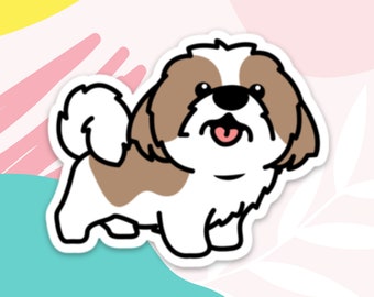 Shih Tzu Sticker Shih Tzu Dog Sticker Cute Shih Tzu Puppy Sticker Gift for Shih Tzu Dog Moms and Shih Tzu Dog Dads Shih Tzu Design Stickers