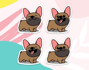 French Bulldog Stickers Frenchie Sticker for French Bulldog Owners Cute French Bulldog Sticker Pack Kawaii French Bulldog sticker Set
