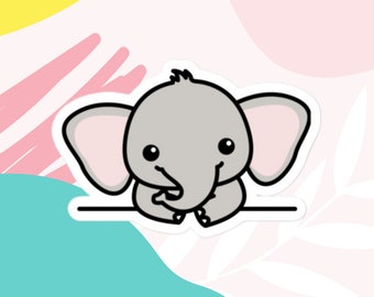 Elephant Sticker Cute Elephant Sticker Kawaii Elephant Sticker Baby Elephant Sticker for Elephant Lovers Perfect Gift for Elephant Lovers