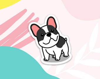 French Bulldog Sticker Black and White French Bulldog Sticker for Frenchie Pet Owners French Bulldog Sticker for Dog Lovers Dog Stickers