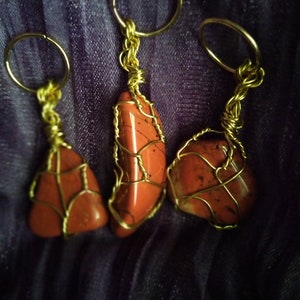 Wire Wrapped Gemstone Hair Rings