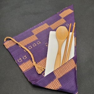 Everyday Oryoki utencil holder (with Sashiko detail)