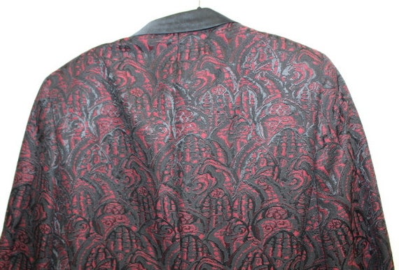 Vintage Brocade Tuxedo Tux Smoking Jacket 70s Siz… - image 5