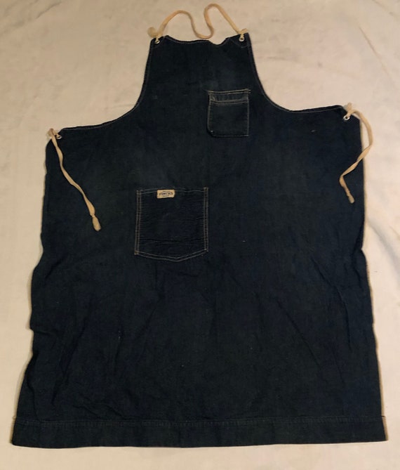 Finck's Denim Work Apron Vintage 50's Workwear Det