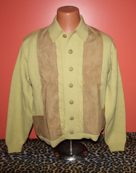 Deadstock Vintage Le Chevron Orlon Suede Leather G