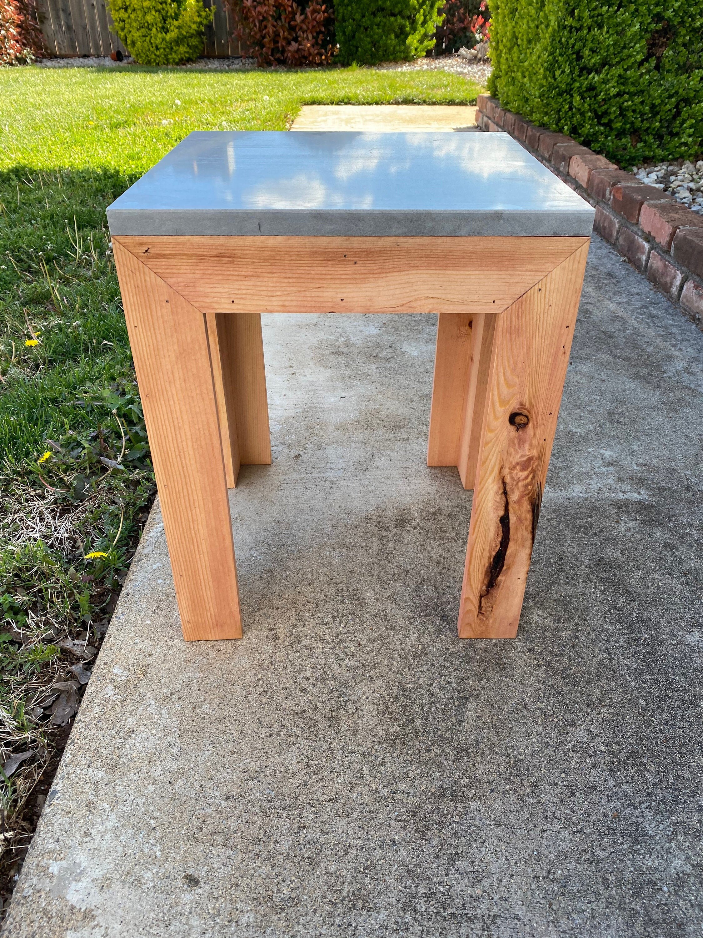 tall end table with shelves on Soapstone And Pine End Table Etsy