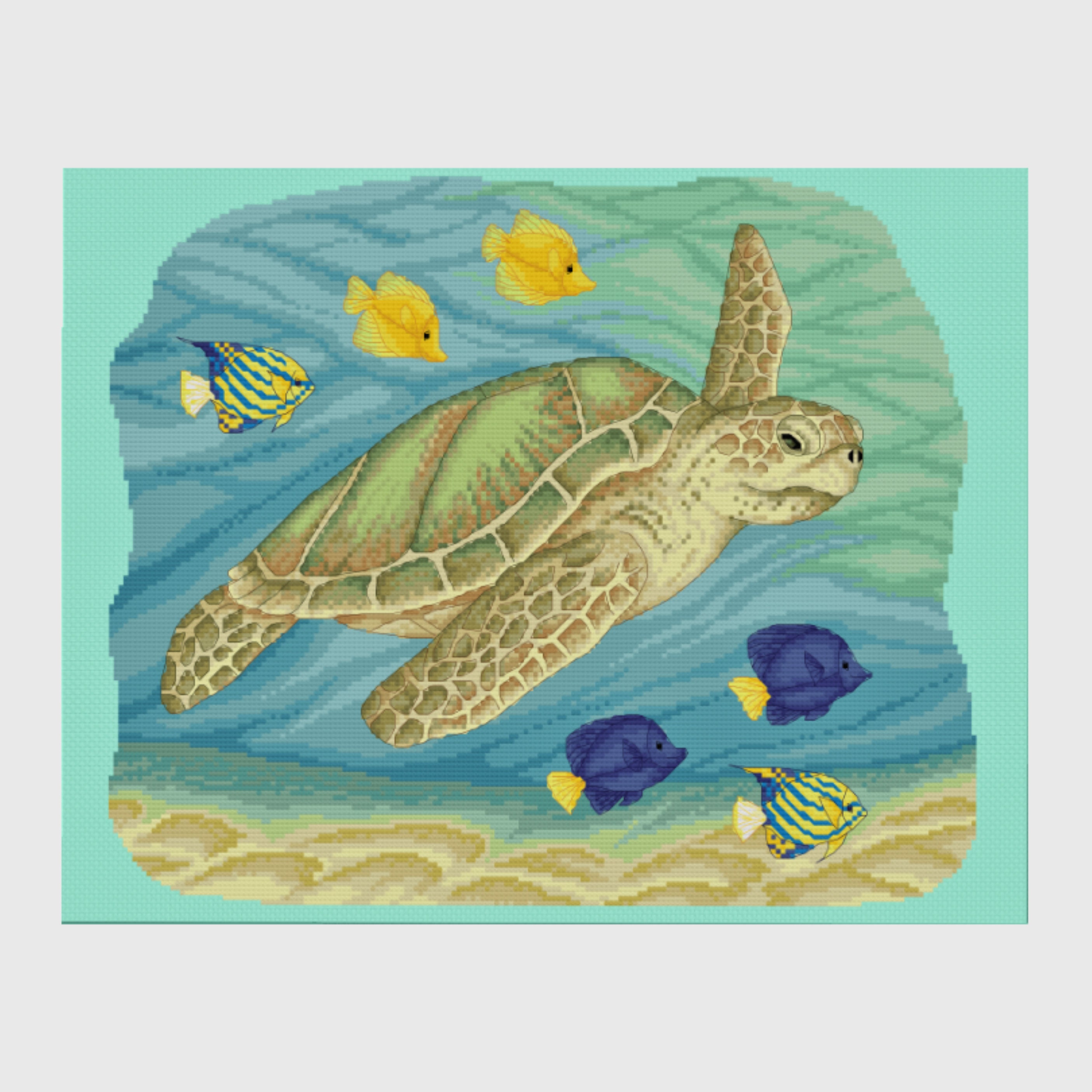 Cross Stitch Tropical Sealife Pattern PDF Chart Digital Etsy