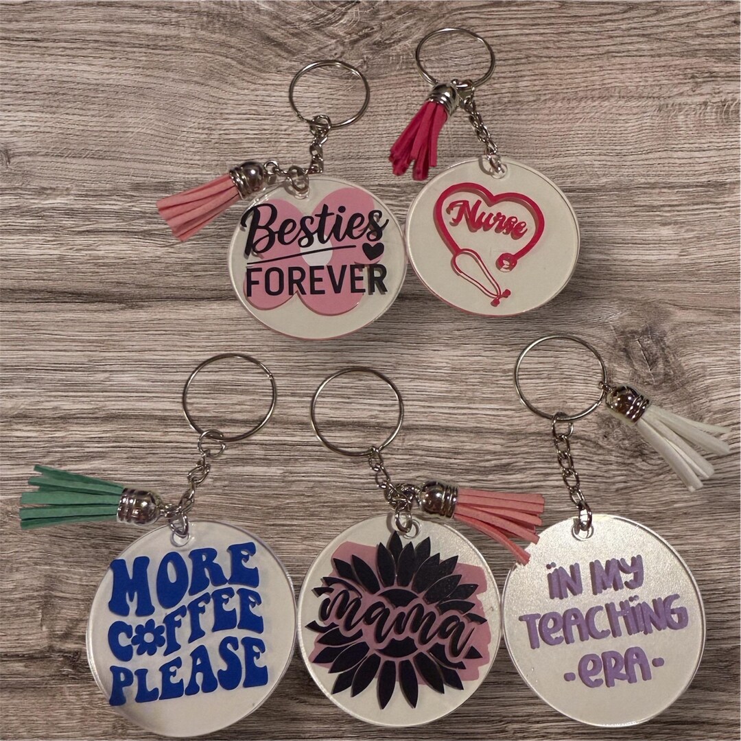 Round Acrylic Keychains - Etsy