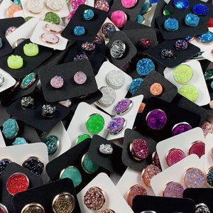 Wholesale Druzy Earrings/ Druzy Earrings/ Favors/ Thank You Gifts/ Druzy Earrings/ Drusy Earrings/ Stud Earrings