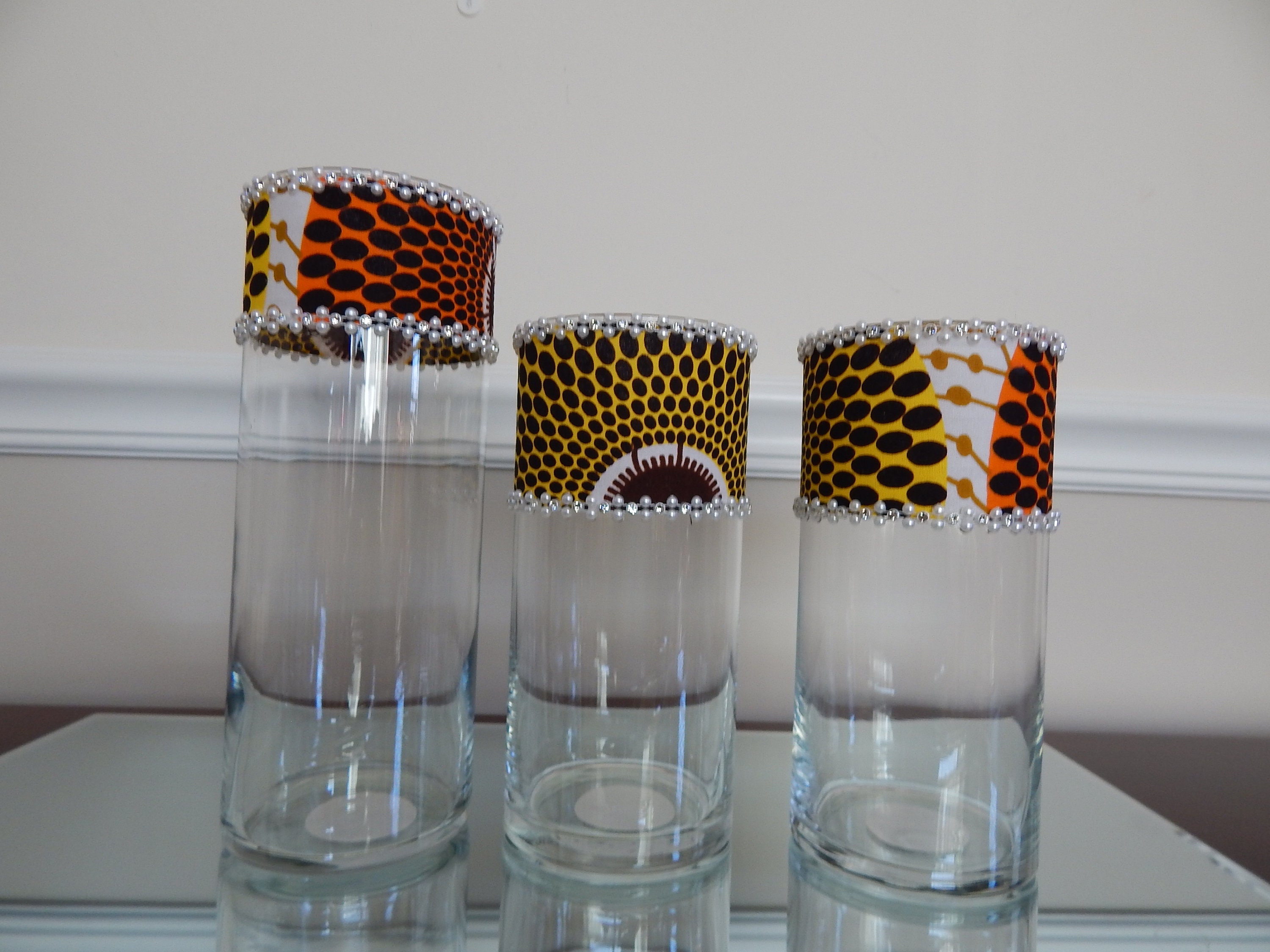 African print vase set African print decor wedding Etsy