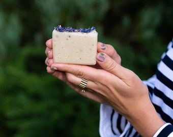 Afternoon Tea - Bergamot Soap- Soap Bar - Natural Gentle Soap - French White Clay - Green Tea - Handmade Cold Pressed Soap - Cornflour