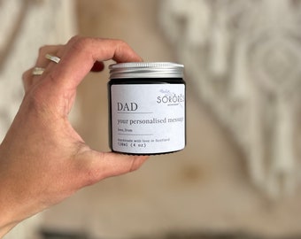 Father’s Day Gift- dad candle - birthday gift- Personalised Candle- 100% soy candle - birthday candle - anniversary gift