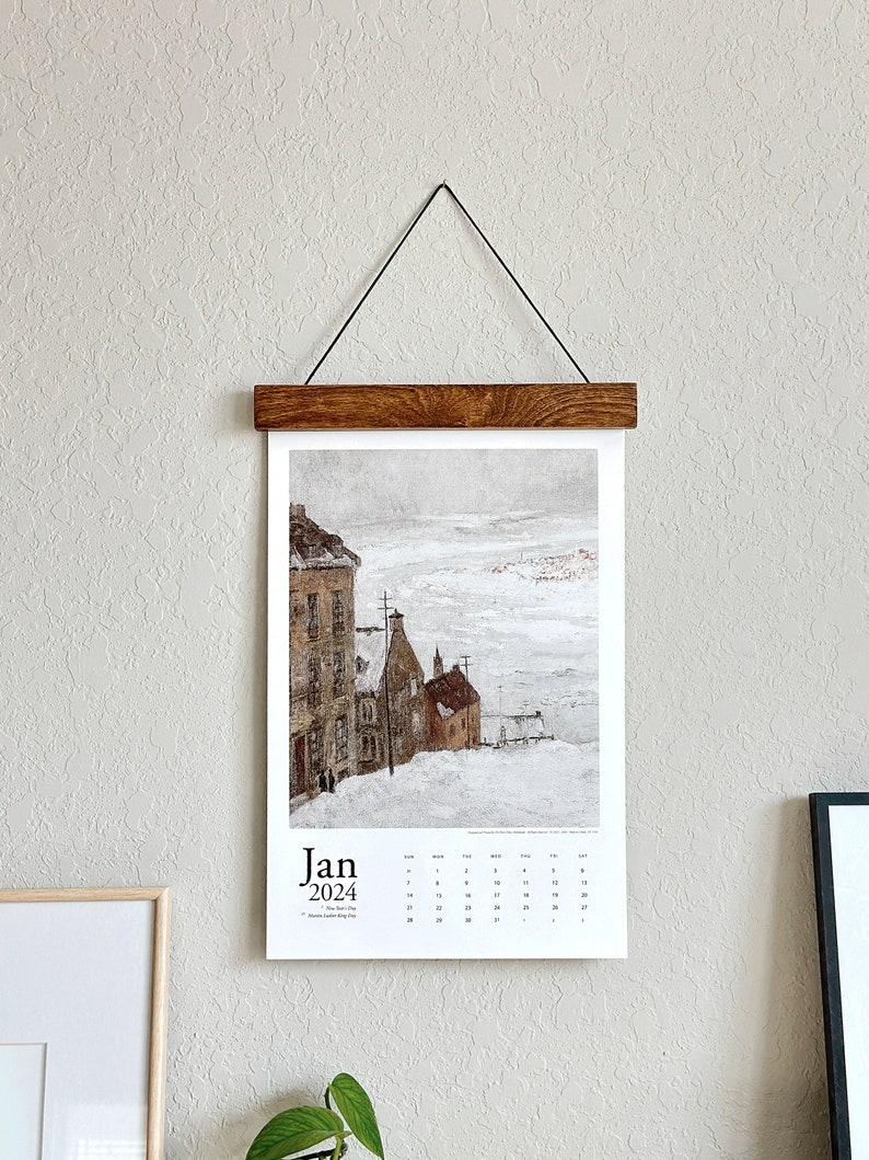 12 Calendar Hanger, Wooden Calendar Hanger, 11x17 Calendar Hanger