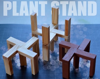 Eenvoudige houten plantenstandaard