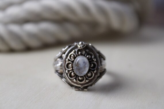 Moon Stone Poison Ring