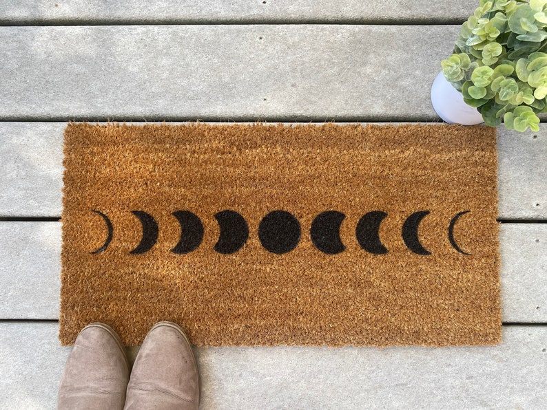 Narrow Doormat Moon Phases Coir Doormat / Skinny Door Mat / Etsy
