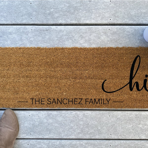 Skinny Custom Door Mat Etsy UK