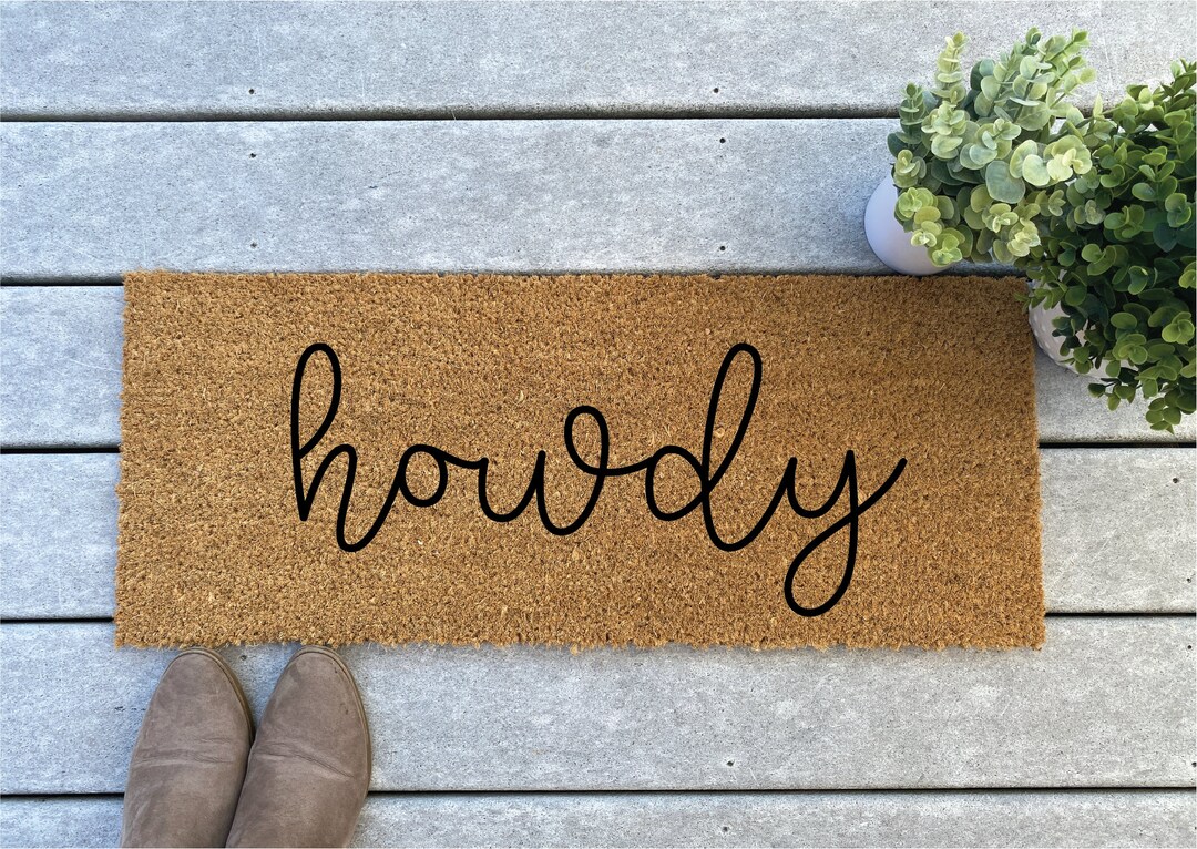 Narrow Doormat Howdy Coir Doormat / Skinny Door Mat / Slim / Etsy