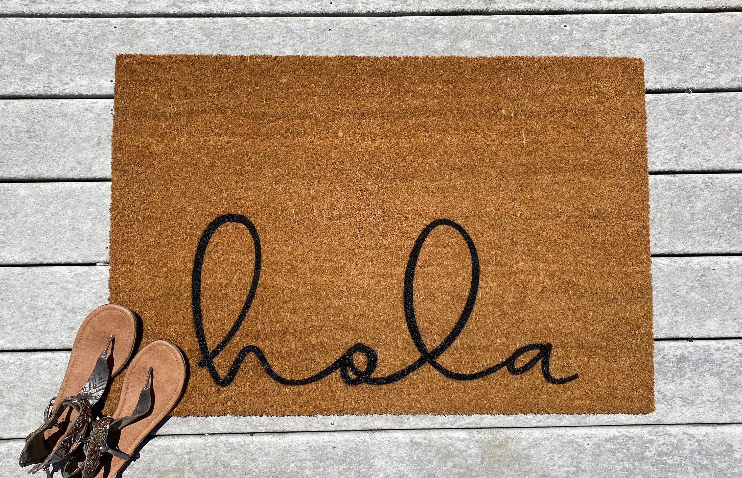 Hola Doormat Spanish Coir Door Mat / Housewarming Etsy