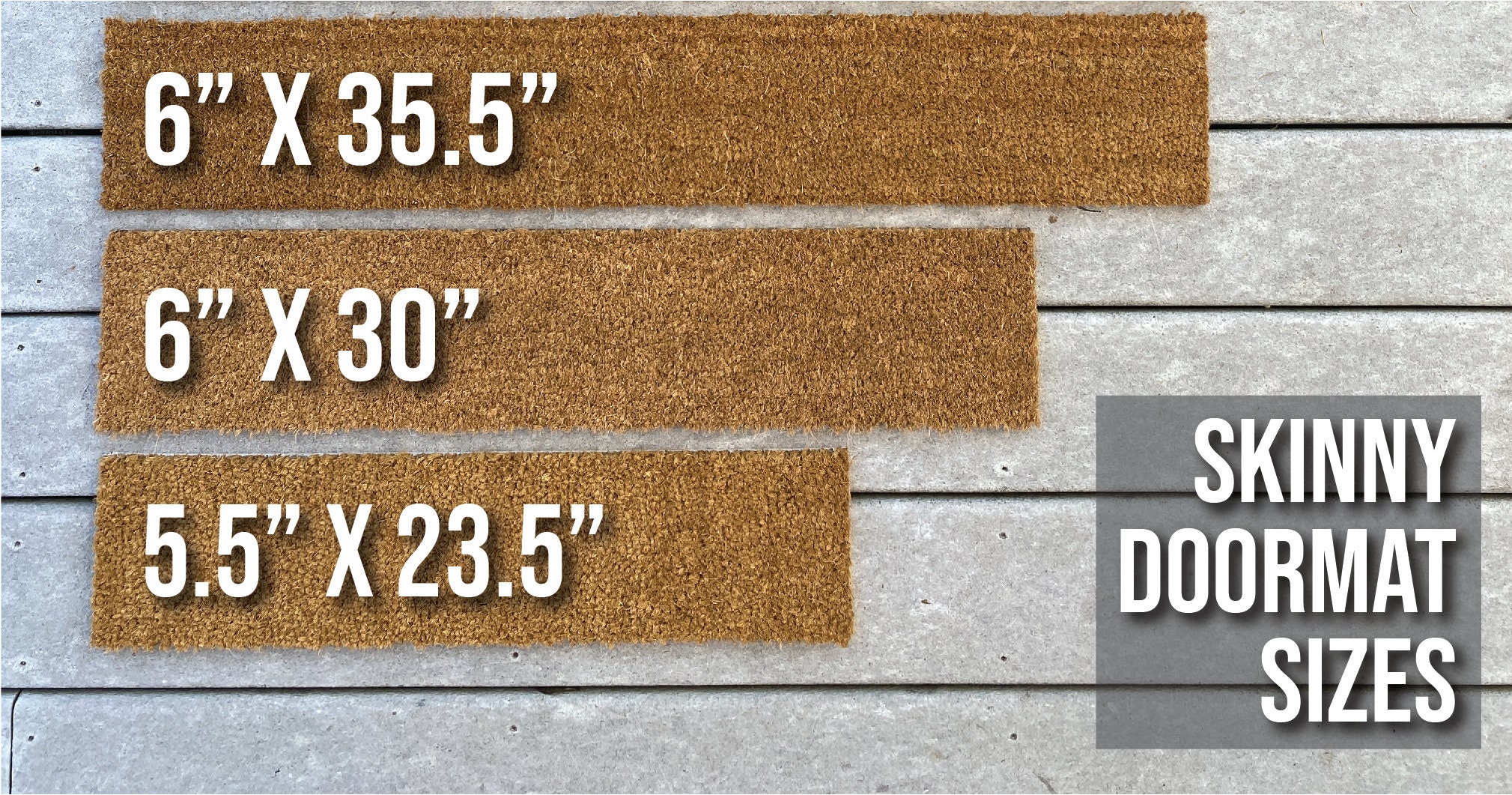 Skinny Doormat Hello Print Coir Doormat / Narrow Door Mat / Etsy