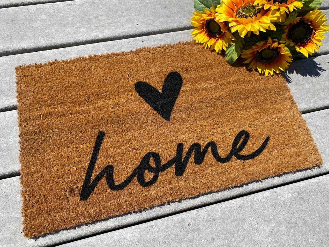 Mini Playhouse Coir Doormat Home Heart Kids Mat / Etsy