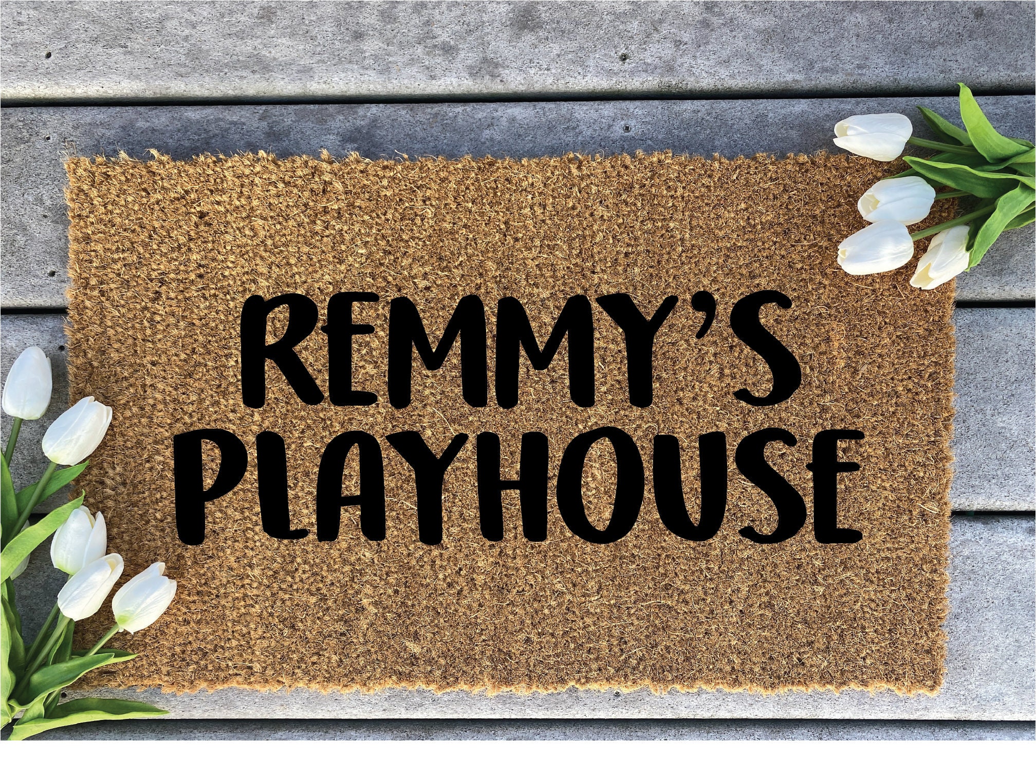 Skinny Doormat, Christmas Doormat, Small Doormat Playhouse, Santa Doormat,  Small Welcome Mat, Doormat Narrow, Doormat for Small Porch 