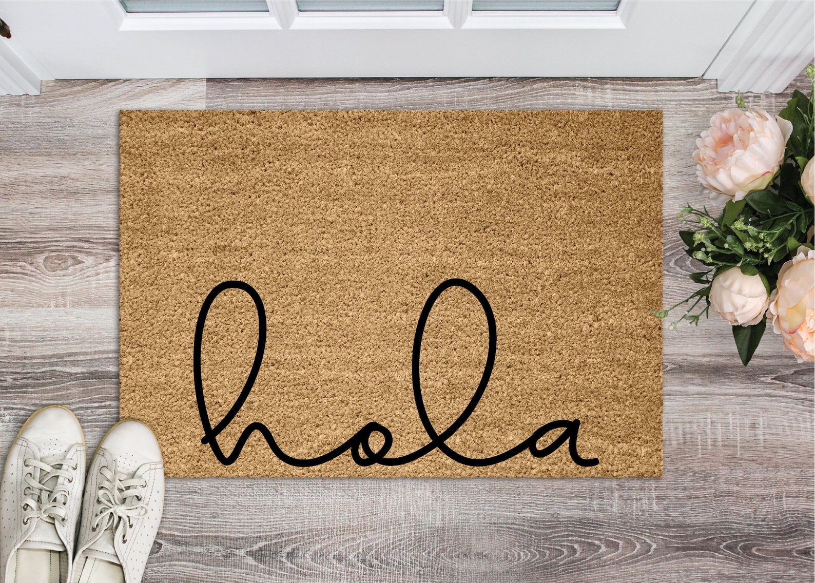 Hola Doormat Spanish Coir Door Mat / Housewarming Etsy