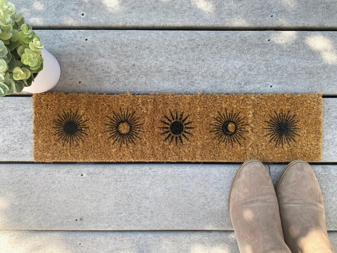 Skinny Doormat Five Suns Coir Doormat / Narrow Door Mat / Slim Etsy UK