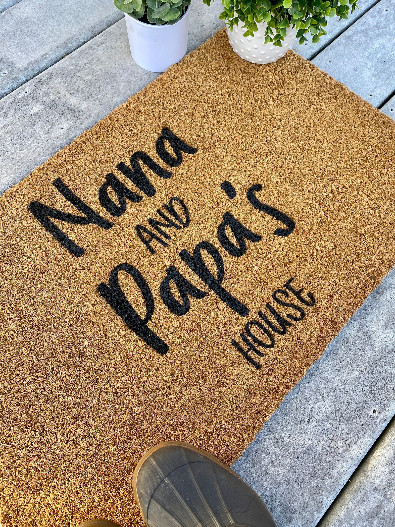 Grandparents Name Personalized Doormat Christmas Gift Door Etsy