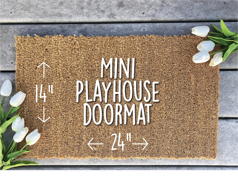 Mini Playhouse Coir Doormat Hello Kids Mat / Etsy
