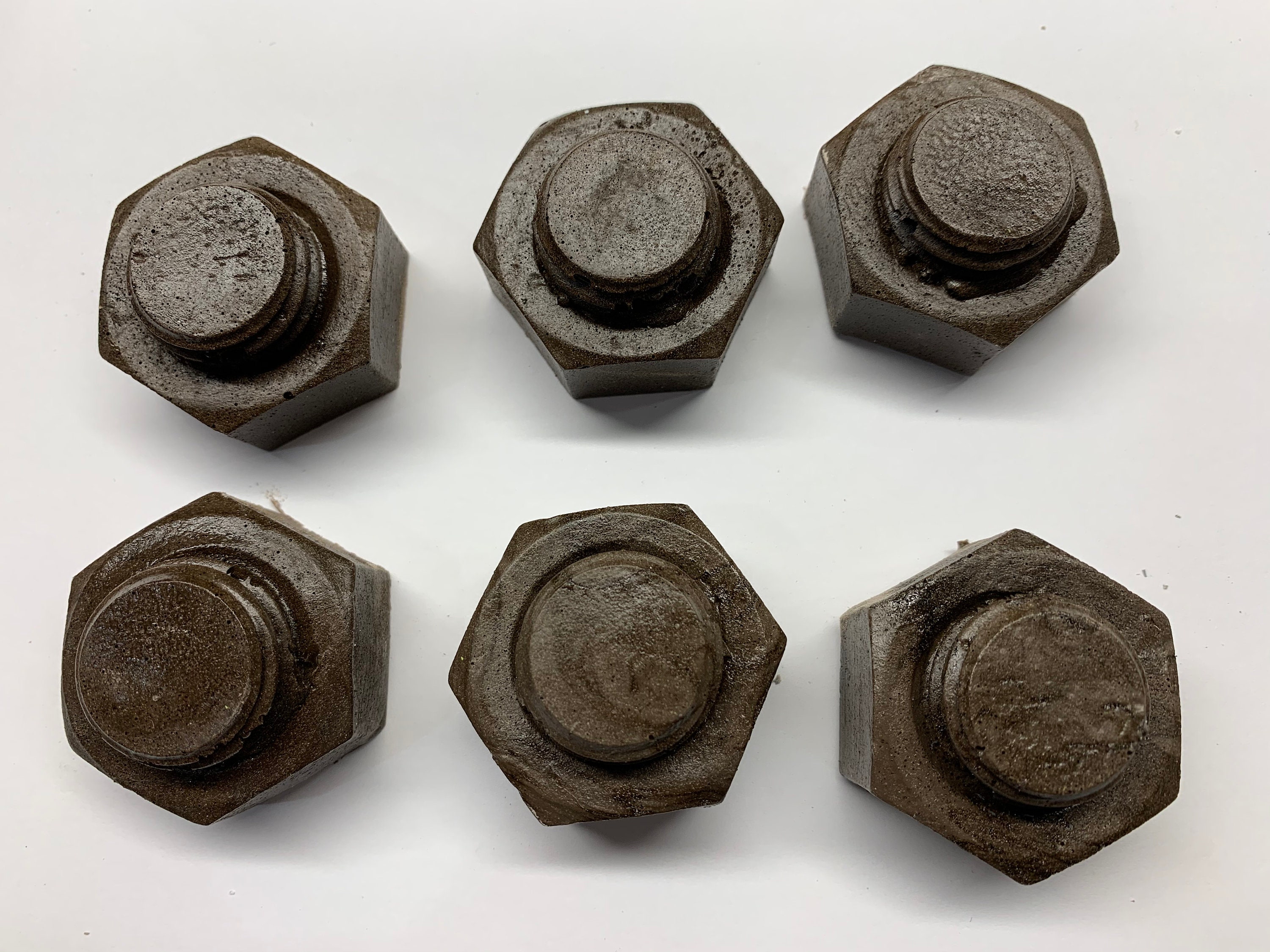 RESIN HEX 10 Nuts and Bolts 1 7/16 Inch Etsy