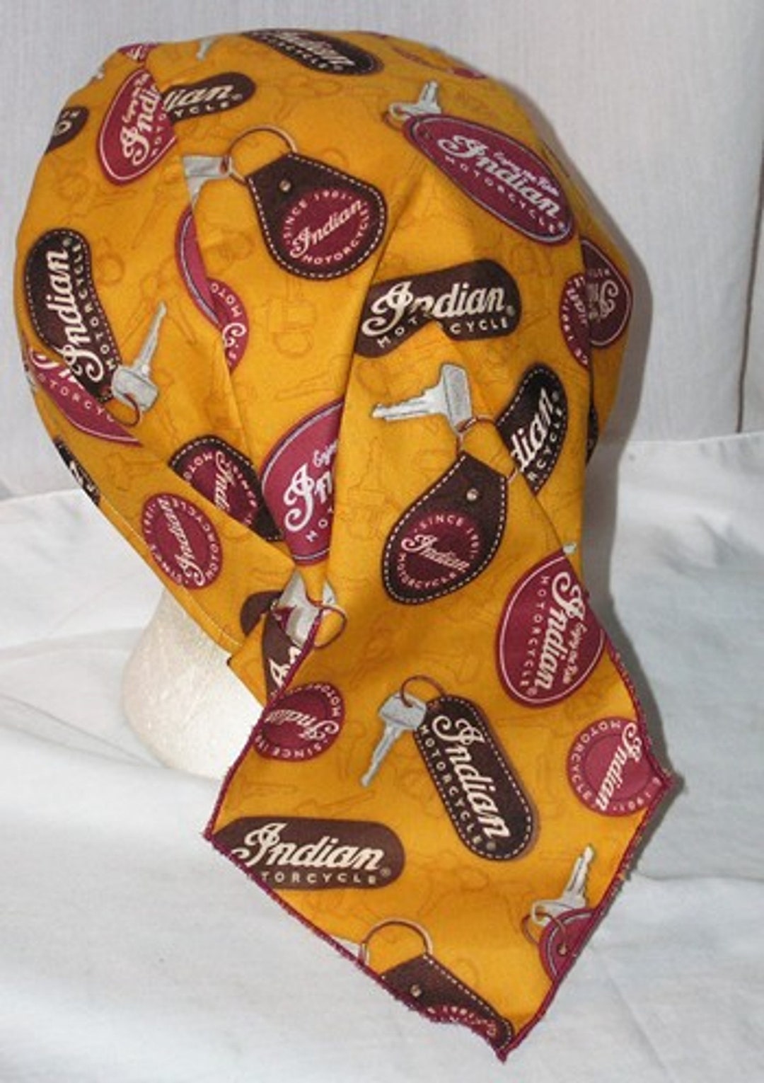 Gold Indian Motorcycles Key Logos Du Rag - Etsy