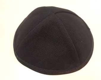 1x Kippa, Jarmulke, Kippah, Kipa Black Cotton 16-17 cm