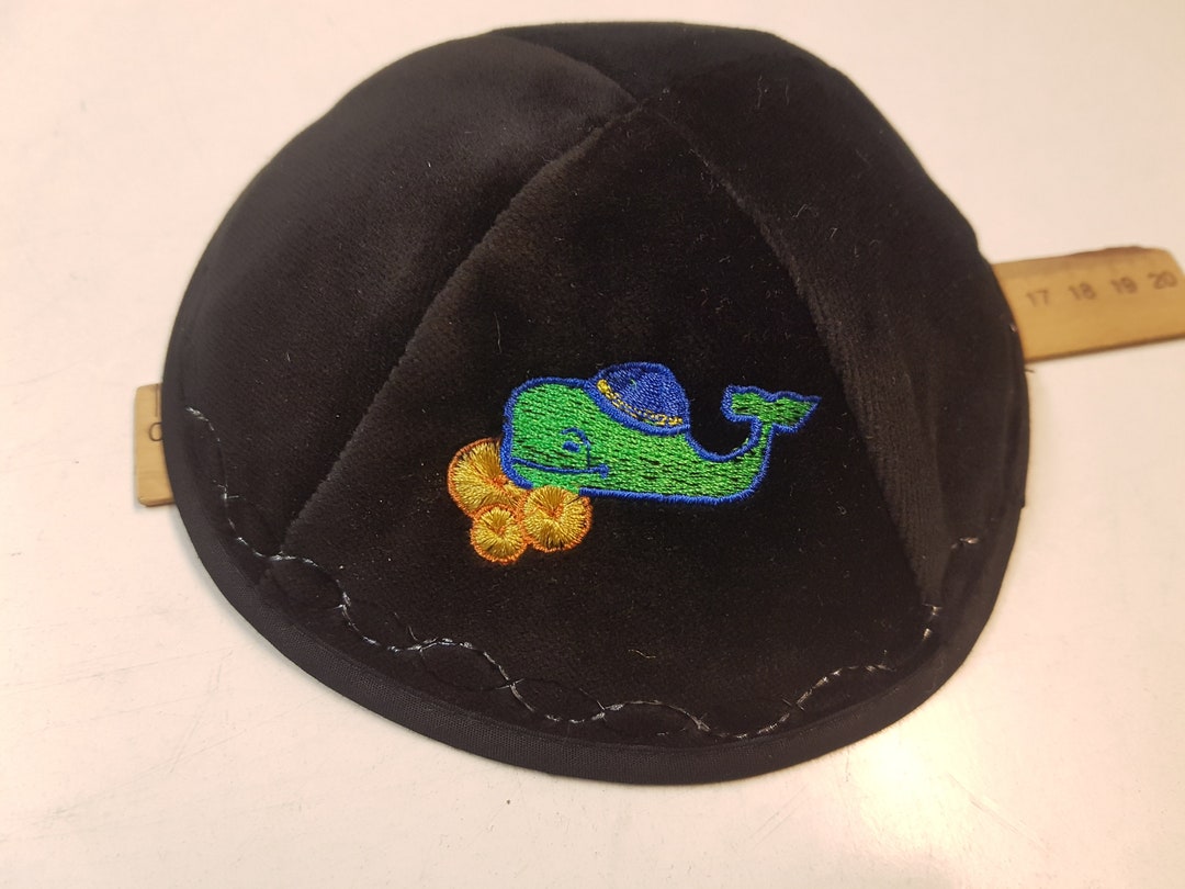 Round Designs Kippa 17 Cm - Bunt Gestrickt Yarmulke Hohe Qualität