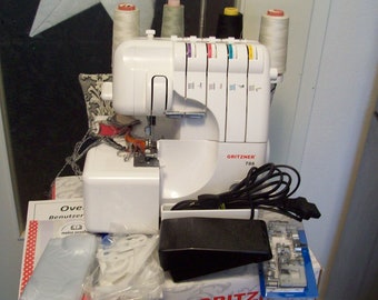 Máquina de coser Overlock Gritzner 788 2/3/4 hilo, transporte diferencial