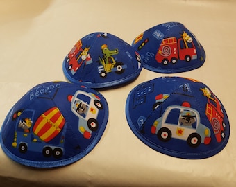 1xKippa, Jarmulke, Kippah, Kipa algodón infantil 14-15 cm