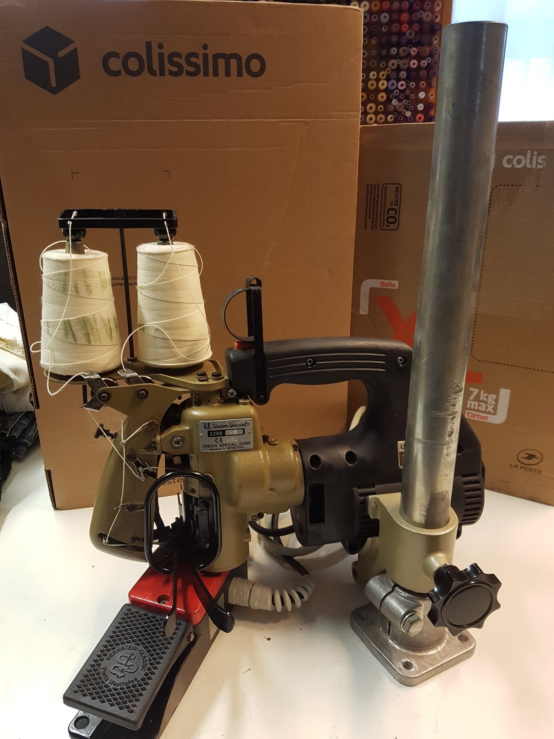 Bag Sewing Machine Union Special 2200 2 Threads Pedal Stand Etsy